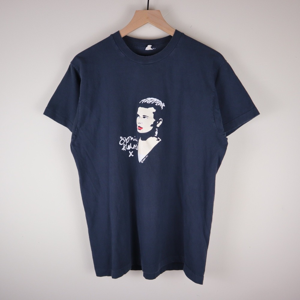 Vintage 1991 Sophie Aldred English Actress Shirt Black Single Stitch Large 21x28